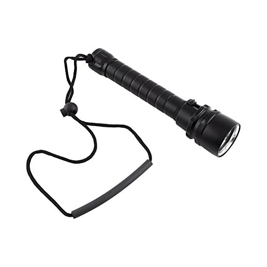 Dykning ficklampa dyk ficklampa dyklampa undervattenslampa vattentät superljus 5 000 lumen 3 x CREE XML-T6 LED 20 m med snodd säkerhet för inomhus- utomhusaktiviteter simning vandring camping fiske