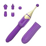 Vibrator Sex Spielzeug für Frauen mit 5 Vibratorköpfe ersetzbar, G-Punkt Hochfrequenz Vibratoren...