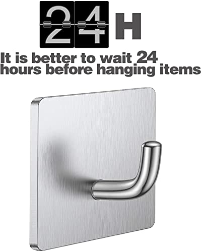 Image of Self Adhesive Wall Hooks - Heavy Duty 10 Pcs Wall Hanger Hook Without Drilling - Nail Free Wall Hooks for Hanging Sticky Hooks for Wall Heavy Items (Style 4)