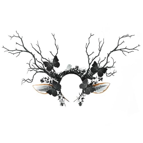 Pince cheveux confortable Halloween : coiffe réaliste bois de cerf résine