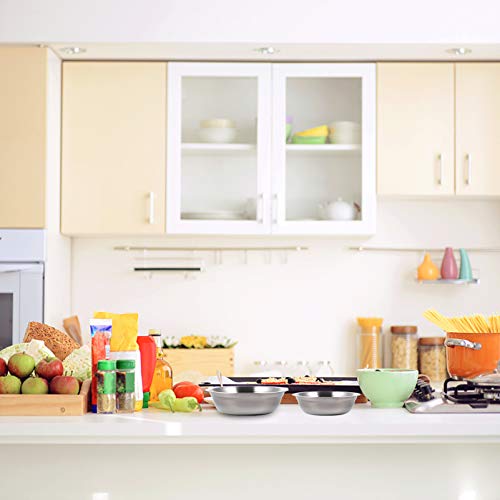 5 peças de tigelas de aço inoxidável para misturar tigelas de encaixe para sopa, salada, preparo de