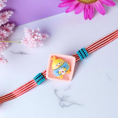 DunDun Chicken Rakhi for Beloved Ones | Special Character Rakhi| Free Tilak Set | Unique Character | PoPo Toys® | Assorted Color