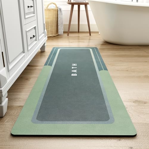 MontVoo-Bath Mat-Bath Mat Rug Non Slip Super Absorbent Stain Resistant Quick Dry Thin Bathroom Rug-Bath Mats for Bathroom Floor Bathtub Vanity-Bathmat