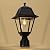 LUTEC LED Solar Post Light, Cast Aluminum Solar Lamp Post Light,Dusk to Dawn Waterproof Pole Light Head, 200 lumens 3-inch Fitter Base for Outside (Without Base)