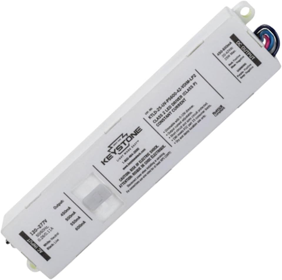 Keystone 12876-25 watt 120/277 Volt Power Select (KTLD-25-UV-PS600-42-VDIM-LP2)