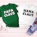 Personalized Handmade Nana Papa Claus Shirts, Christmas Matching Grandma Grandpa Tee, Xmas Gift For Grandma Grandpa, Family Christmas Party Shirt, Holiday Costume