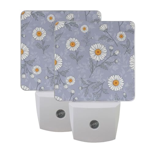 Lámpara nocturna Aslsiy flores multicolor LED miniatura 1