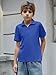 ZDC Boys Polo Shirts Summer Short Sleeve Tee for Kids Regular Fit Boy Golf Tees Royal Blue