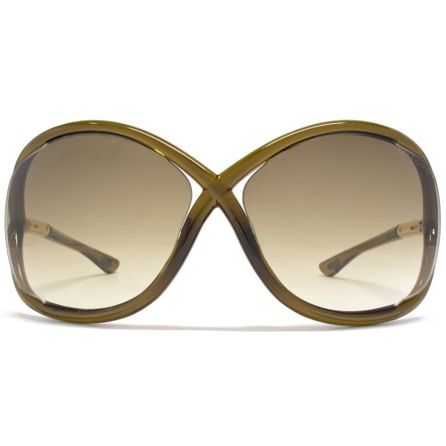 Tom Ford Sunglasses - Whitney / Frame: Transparent Dark Brown/Rose Gold Metal Lens: Brown Gradient2