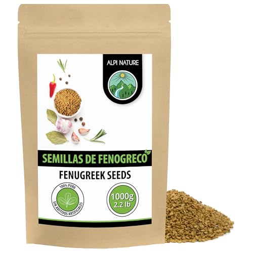 Alpi Nature Fenogreco Semillas Enteras 1kg, Semillas de Fenogreco Enteras para Cocinar y Condimentar