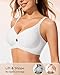 LetsJoli White Bra Wireless Bras for Women No Underwire Seamless Support Comfortable Tshirt Bras Early Fall Fashion(White L)