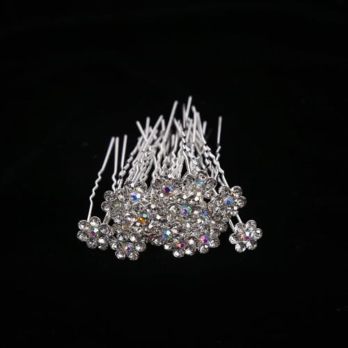 Épingles à cheveux en forme de U scintillantes BetterJonny pour fixation invisible de chignon - 4