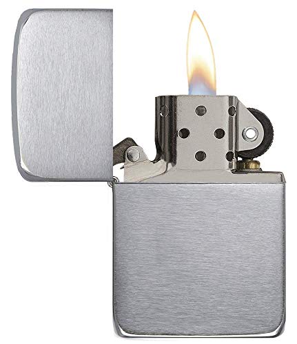 Zippo 1941 Replica - Mechero de metal recargable, acabado Brushed Chrome de color cromo 4