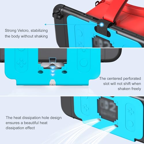 Casque de réalité virtuelle pour Nintendo Switch 2 bleu et rouge - 4