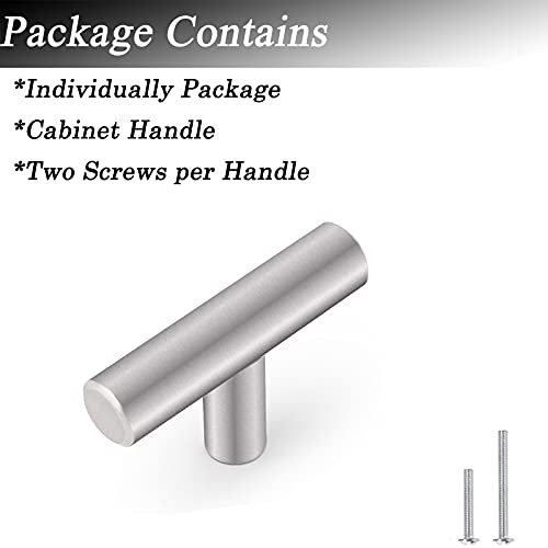 Probrico 30 Pack 2 Inch Brushed Nickel Cabinet Knobs Stainless Steel Kitchen Cabinet Handles And Pulls Single Hole Cabinet Knobs 50Mm #TOP3