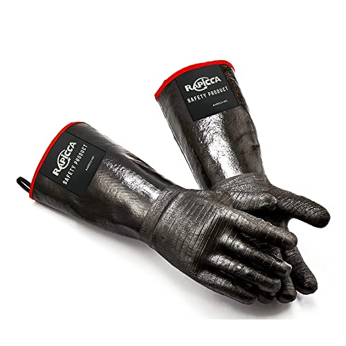 Comparison: Best Oil For Bbq Grill 11 RAPICCA 932°F Heat Resistant BBQ Grill Gloves: Oil Resistant Waterproof for Smoking Grilling Cooking Barbecue Deep Frying Turkey Rotisserie Handling Hot Greacy Meat Stocking Stuffers - Long Sleeve