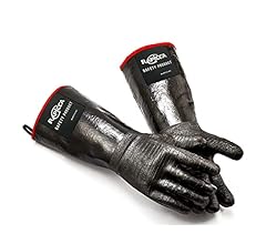 RAPICCA BBQ Grill Gloves Heat Resistant Oven Mitts-Smoker,Cooking Barbecue, Handling Heat Food Right on Your Fryer, Grill o…