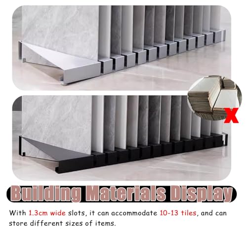 Support carrelage céramique portable incliné de 100x20 cm argenté - 3