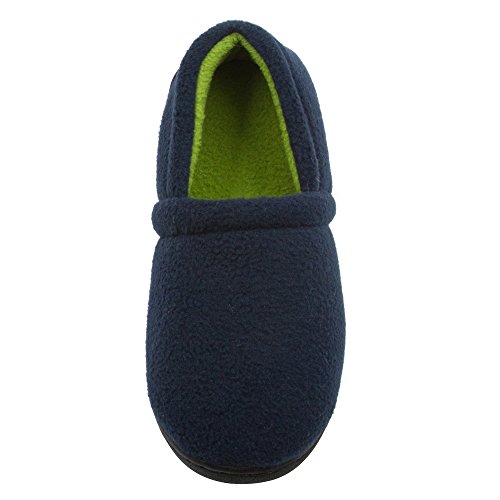 Skysole Boys Fleece Closed Back Slipper with Rugged Outsole Navy 7/8 US Toddler