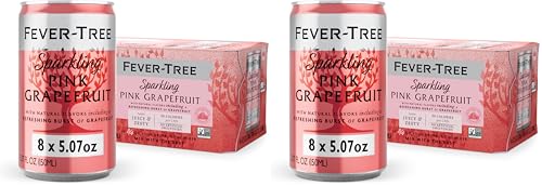 Image of Fever-Tree Sparkling Pink Grapefruit - Premium Soda Mixer for Cocktails and Mocktails, 5.1 fl oz Cans, Pack of 16 - Naturally Sourced, Non-GMO