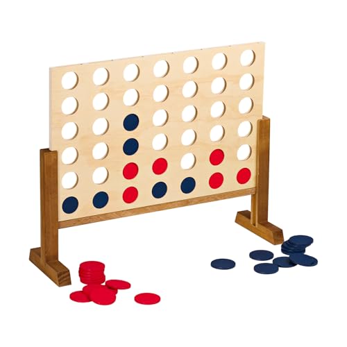 Juego de Mesa 4 en Línea XXL de Madera 45x56x17 cm miniatura 2