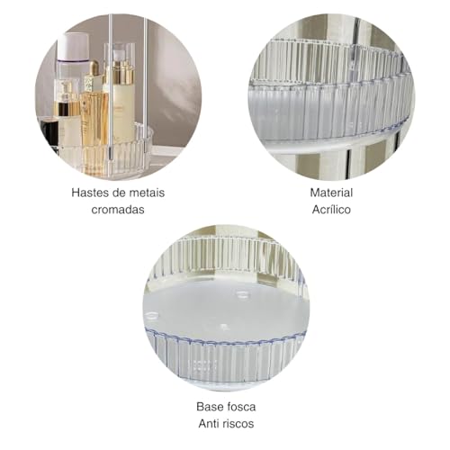 Organizador De Maquiagem Perfume Creme Acrílico V7 Utilidades