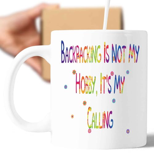 Humorous Gift Idea Funny Gift for Backpackers - Hiking Humor - Gift Idea for Adventure - Life Is Better on the Trail - 11 Oz White Ceramic Coffee Mug