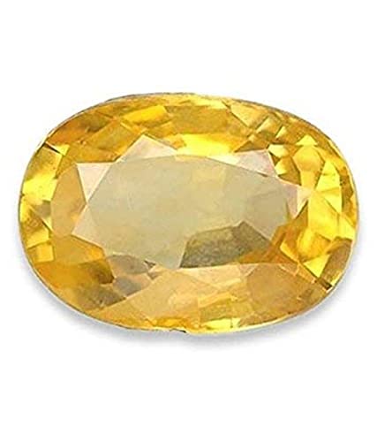 Image of 2.25-10.25 Ratti Yellow Sapphire Stone Original Certified Loose Precious Pukhraj Gemstone