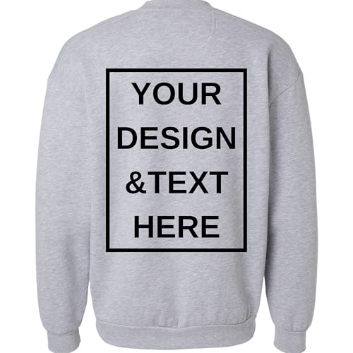 Custom Sweatshirt For Unisex Men Women Youth Toddler Your Design, Text on Front & Back Personalized Sweatshirt2