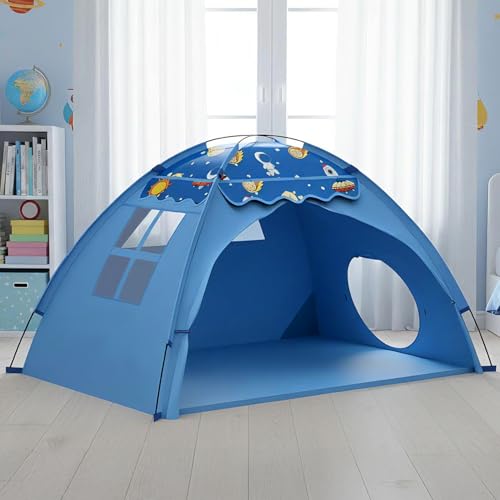 AFUNX Kids Play Tent, Space Theme Indoor Tent with Tunnel