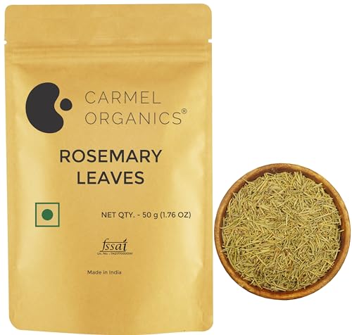Image of Rosemary Leaves Whole ( 50 Gram) | Natural | By Carmel Organics | No Added Preservatives And Additives | Salvia Rosmarinus | Non GMO | Used For Your Hair Growth, Herbal Tea, Seasoning,Flavoring And Cooking
