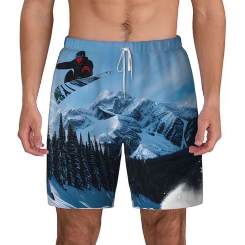 Short de bain homme sports de plage motif snowboard tendance