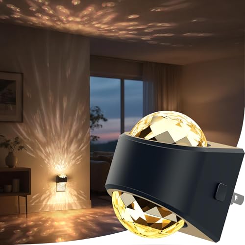 Briignite Night Light, Night Lights Plug into Wall, LED Projector Night Light, Soft White for Bedroom, Dimmable Brightness Dusk to Dawn Nightlight for...