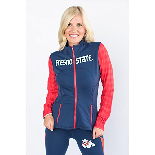Twin Vision Activewear Fresno State Bulldogs NCAA Women's Yoga Track Jacket (X-Large)