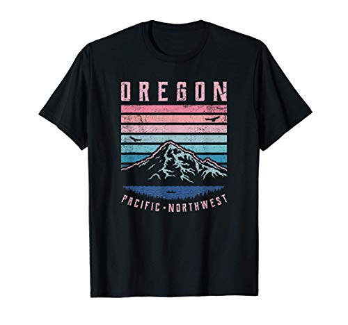 Oregon T-Shirt Retro Montañas | Portland Mt. Hood Vintage Camiseta