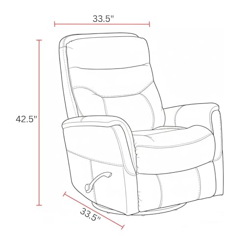 Sillón reclinable giro 360° color gris miniatura 3