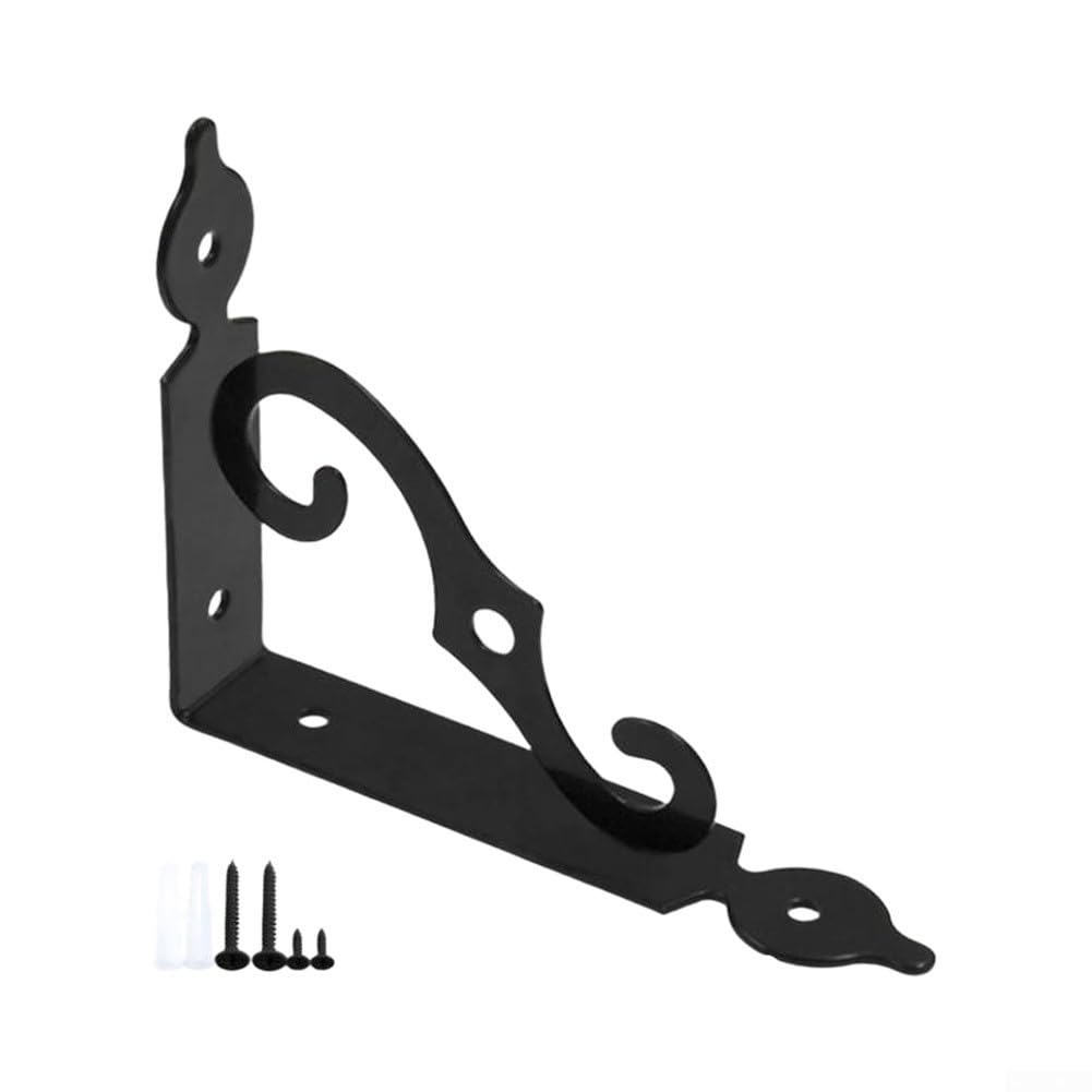 para soporte para estantería Metal 24cm para acero Carbono Negro(Black190*140 * 25mm)