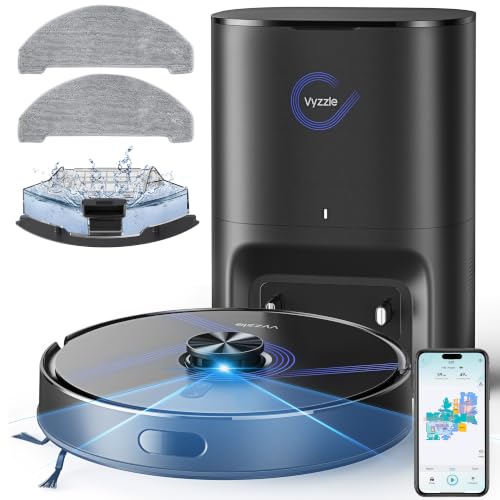 Vyzzle Saugroboter mit Wischfunktion, 10.000 Pa und Absaugstation 3,5L