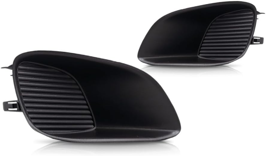 For Toyota Yaris Fog Light Cover 2007 08 09 10 11 2012 Driver and Passenger Side Pair/Set | Grille Bezel | Sedan | Primed | TO2598105, TO2599105 | 5212852100, 5212752390