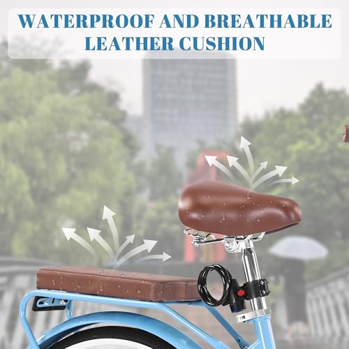 Foldable Beach Cruiser Bike for Women, 24/26 Inch Folding