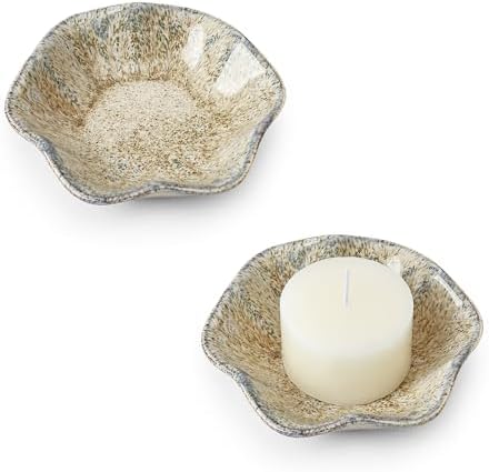 Koythin 2-Piece Ceramic Candle Holder, Aesthetics Candlestick Hol...