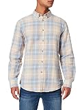 Cuello abotonado. Springfield Camisa Cuadros, Azul Medio, M para Hombre