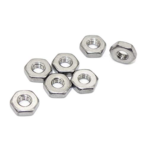 8-32 Hex Nut, Coarse Thread Hexagon Nut,18-8 Stainless Steel Hex Nut, Silver Tone,（100 Pcs） #TOP1