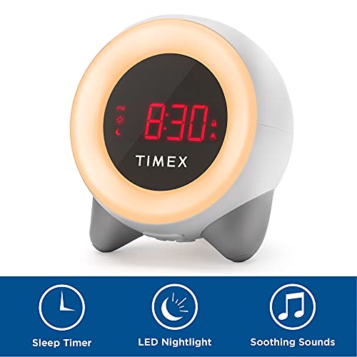 Timex Children's Sleep Training Nightlight Alarm Clock(Tk321), Time To Rise, White Noise Soother, Toddler Sleep Trainer, Sleep Sounds Machine, Night Light, Nap Timer, Kids Alarm Clock #TOP2