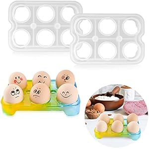 Egg Holder Tray Silicone Resin Molds 2 Set 12 Cups Egg Stora