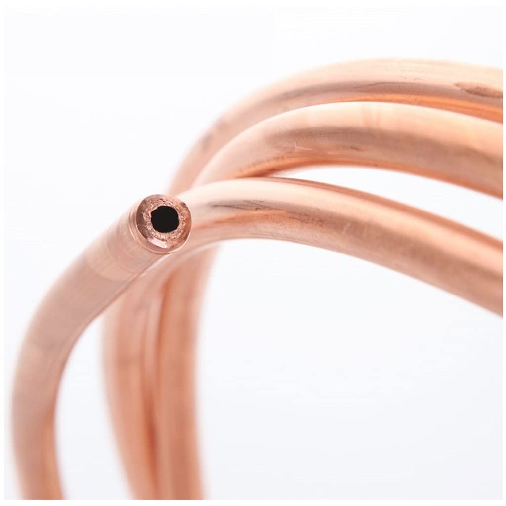 Lomnchsg 3 Meters Copper Round Tube, Copper Tube T2 Soft Coil Od 2Mm-12.7Mm Air Conditioning Refrigeration Tubing 1M 3M