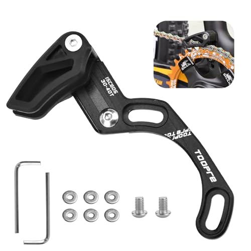 STCRERAG Chain Guide Single-disc Mountain Bike Chain Guide MTB Bike Chain Guard 7075 High-strength Aluminum Alloy Bicycle Chain Protector with 2 screws and 6 washers for Most Road Mountain Bikes