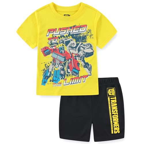 Transformers Boys Short Sleeve T-Shirt and Mesh Short Set for Big Kids