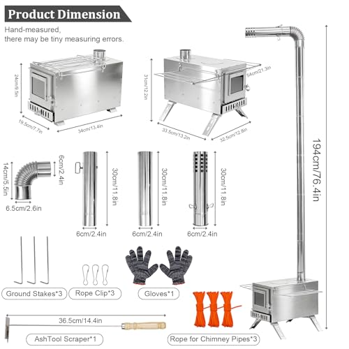 unho Stainless Hot Tent Stove