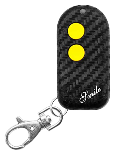  Smile C Nero Rolling code + Codice fisso 433Mhz, Mini telecomando universale per cancello 2 canali - leggi compatibilita in descrizione